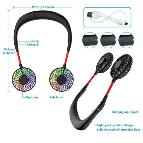 Mini USB Rechargeable Neck Held Colar Fan Portable Mini USB Rechargeable Neck Held Colar Fan Portable