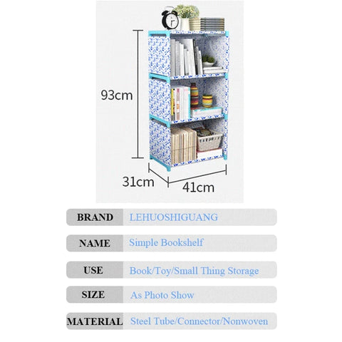 4 Layer Portable Simple Book Shelf Modern Bookcase 4 Layer Portable Simple Book Shelf Modern Bookcase