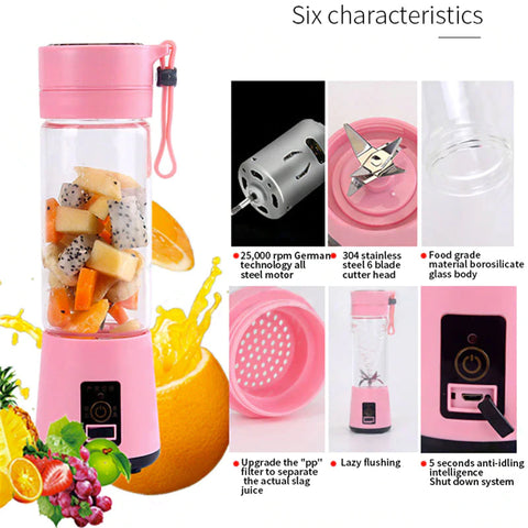 Portable Chargeable Travel Juicer Blender 6 Blade Portable Chargeable Travel Juicer Blender 6 Blade