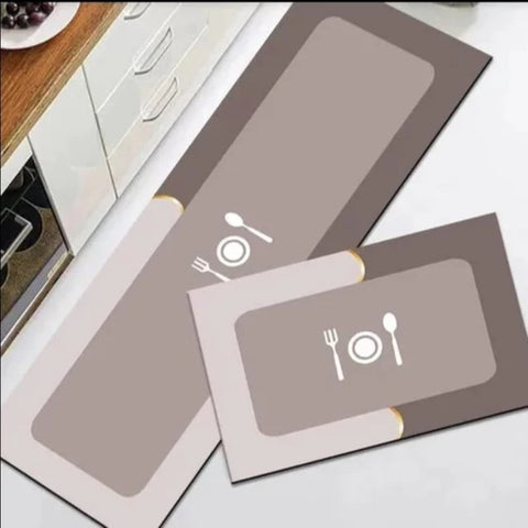 2Pcs Set Kitchen Floor Mat Non Slip-A 2Pcs Set Kitchen Floor Mat Non Slip-A
