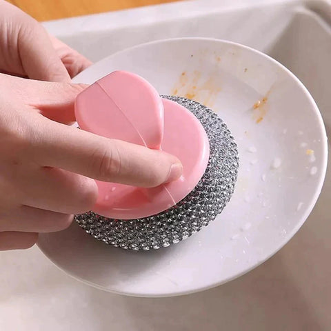 2 pcs Wire Ball Dish Cleaning Brush 2 pcs Wire Ball Dish Cleaning Brush