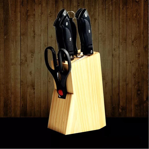 7 Pcs Knife Set With Wooden Stand 7 Pcs Knife Set With Wooden Stand