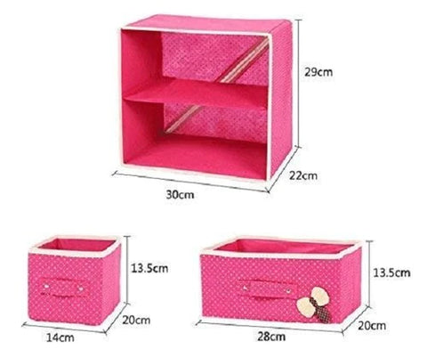 3 Drawer Fabric Folding Storage Organizer 3 Drawer Fabric Folding Storage Organizer