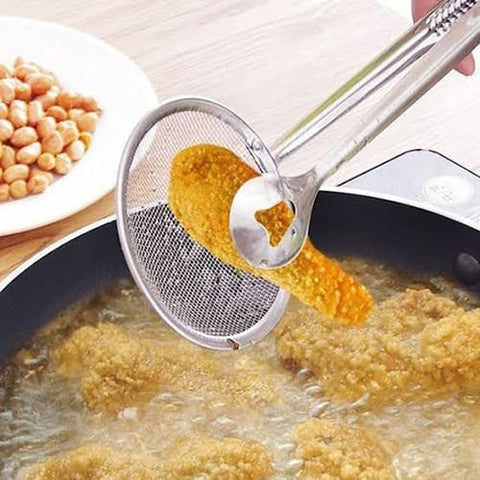 Frying Tong With Strainer Stainless Steel Frying Tong With Strainer Stainless Steel