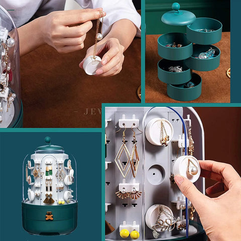 Premium Rotating Jewelry Organizer Box Premium Rotating Jewelry Organizer Box