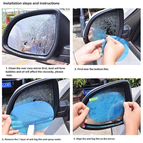 2 pcs Rainproof Car Side Mirror Sticker 2 pcs Rainproof Car Side Mirror Sticker