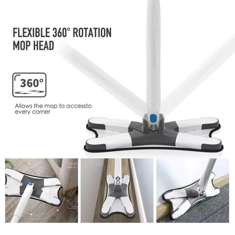 360 Degree X-Type Self Wringing Floor Cleaning Flat Mop 360 Degree X-Type Self Wringing Floor Cleaning Flat Mop