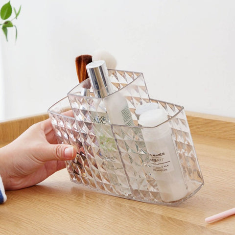 Acrylic 3 Compartment Makeup Accessories Organizer Acrylic 3 Compartment Makeup Accessories Organizer