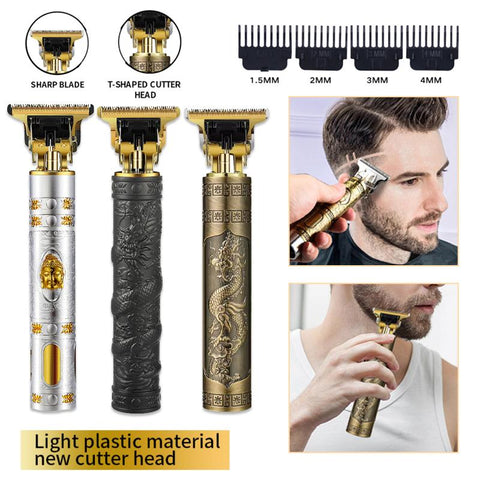 Branded T9 Vintage Beard Trimmer Professional Hair Cut Shaving Machine USB Rechargeable Wireless Branded T9 Vintage Beard Trimmer Professional Hair Cut Shaving Machine USB Rechargeable Wireless