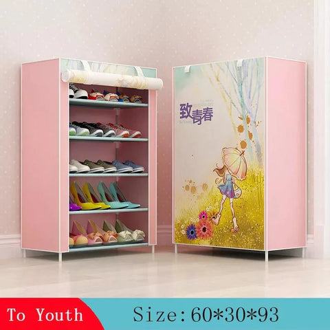 5 Layer Printed Shoe Organizer Rack 5 Layer Printed Shoe Organizer Rack