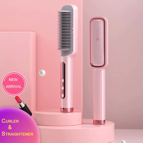 Electric Hair Straightener Brush Heated Comb Straight Electric Hair Straightener Brush Heated Comb Straight