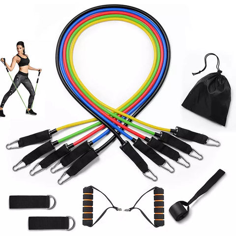 11Pcs Fitness Resistance Bands Set 11Pcs Fitness Resistance Bands Set
