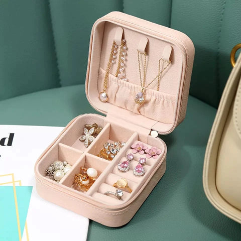 Portable Jewellery Box Organizer Travel Jewelry Storage Case for Earrings Necklace Portable Jewellery Box Organizer Travel Jewelry Storage Case for Earrings Necklace