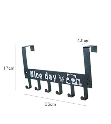 6 Hooks Nice Day Metal Hooks Door Hanger 6 Hooks Nice Day Metal Hooks Door Hanger