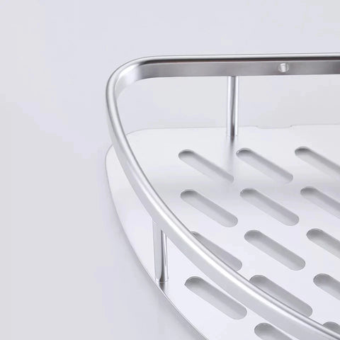 2 Layer Aluminum Steel Corner Bathroom Shelf 2 Layer Aluminum Steel Corner Bathroom Shelf