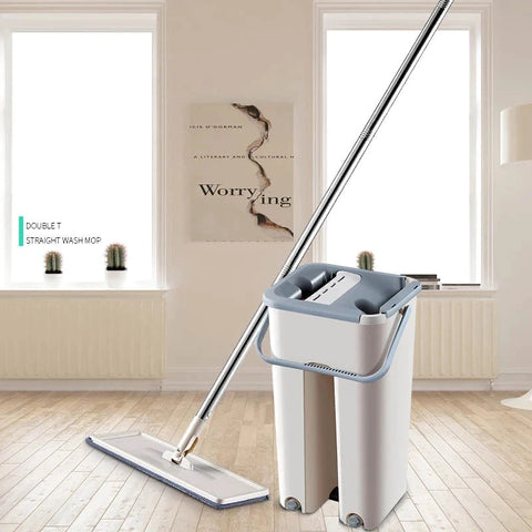Spin Mop Bucket With Reusable Mop Pads Spin Mop Bucket With Reusable Mop Pads