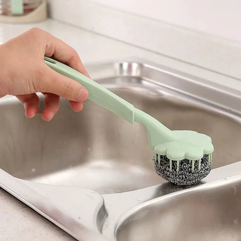 Wire Ball Brush With Long Handle Wire Ball Brush With Long Handle