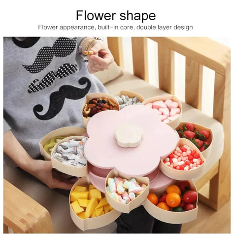 Magic Dry Fruit Box Double Layer For Serving Blue Magic Dry Fruit Box Double Layer For Serving Blue