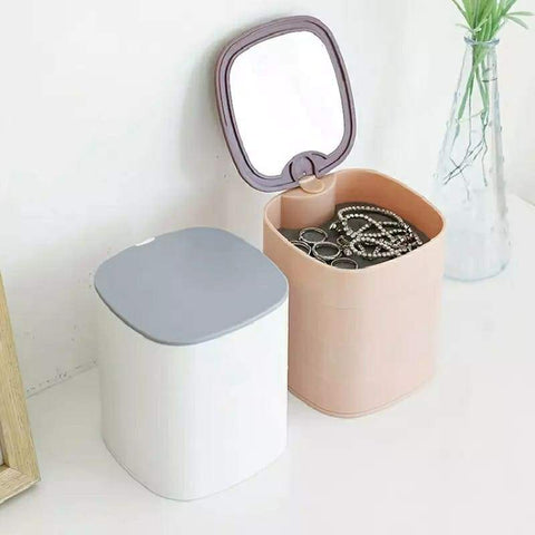 Multi-Layer Jewelry Box With Mirror Rotating Storage Box Multi-Layer Jewelry Box With Mirror Rotating Storage Box
