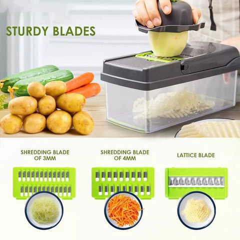 12 in 1 Vegetable Cutter Slicer Grater Chopper 12 in 1 Vegetable Cutter Slicer Grater Chopper