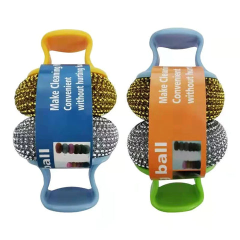 2 pcs Wire Ball Dish Cleaning Brush 2 pcs Wire Ball Dish Cleaning Brush