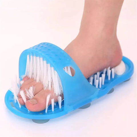 Easy Feet Cleaning Brush Exfoliating Foot Massager Slipper for Unisex Adults, 1 Pc (Blue) Easy Feet Cleaning Brush Exfoliating Foot Massager Slipper for Unisex Adults, 1 Pc (Blue)