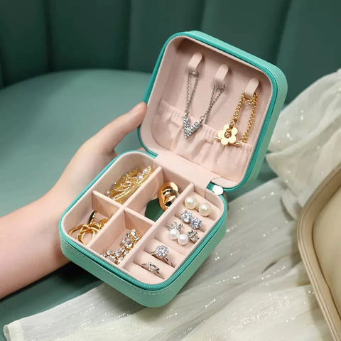 Portable Jewellery Box Organizer Travel Jewelry Storage Case for Earrings Necklace Portable Jewellery Box Organizer Travel Jewelry Storage Case for Earrings Necklace