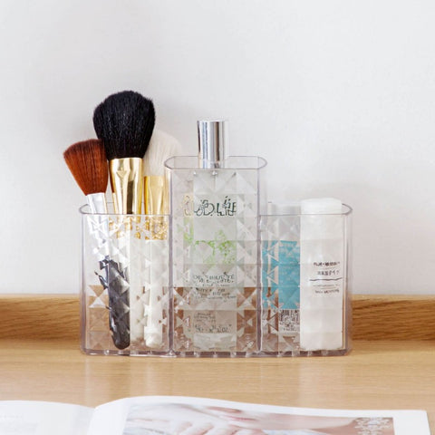 Acrylic 3 Compartment Makeup Accessories Organizer Acrylic 3 Compartment Makeup Accessories Organizer