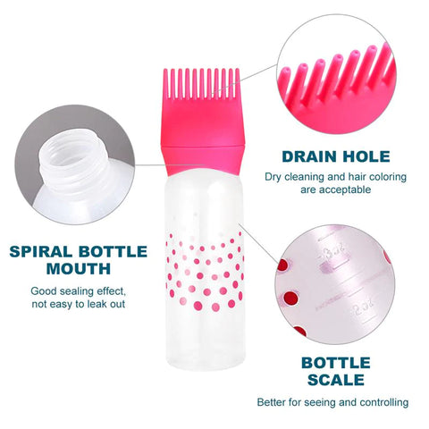 Hair Oil Comb Bottle Hair Oil Comb Bottle