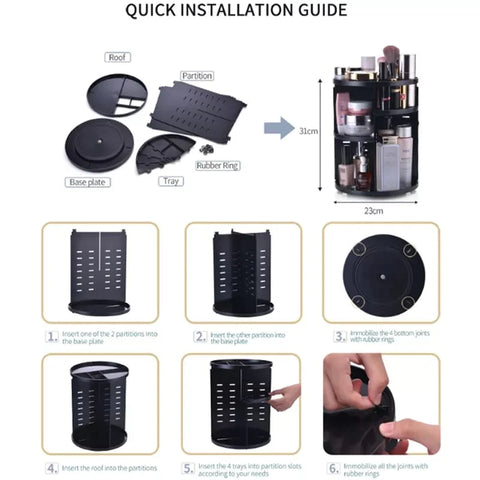 360 Rotating Cosmetic Makeup Organizer 360 Rotating Cosmetic Makeup Organizer