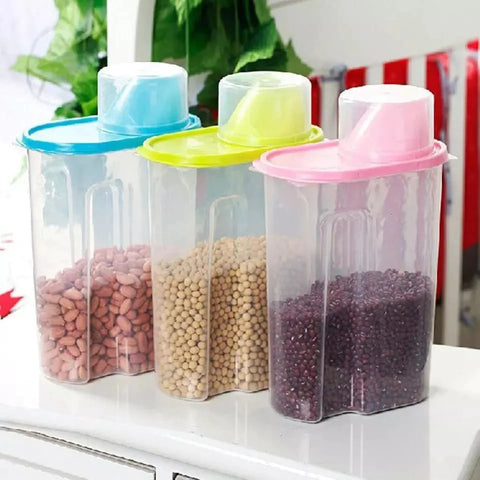 Large Grain Jar With Cup 2.5 Ltr Large Grain Jar With Cup 2.5 Ltr