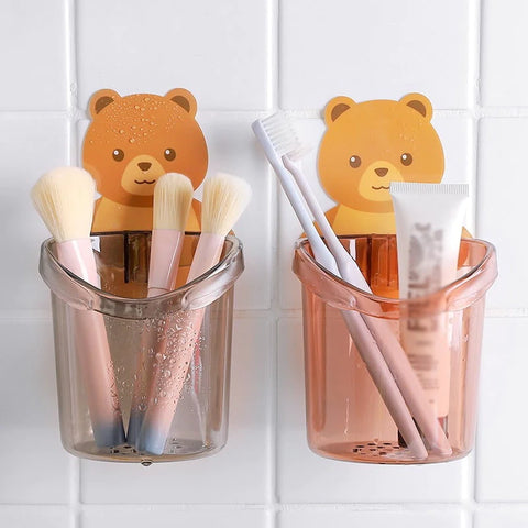 Bear Toothbrush Holder Cup Wall Mounted Bear Toothbrush Holder Cup Wall Mounted