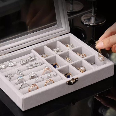 Premium Leather Jewelry Box Double Layer Storage Premium Leather Jewelry Box Double Layer Storage