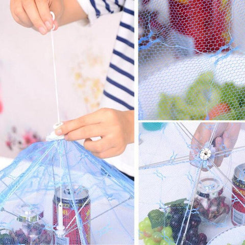 Foldable Umbrella Food Cover Picnic Kitchen Anti Fly Mosquito Net Foldable Umbrella Food Cover Picnic Kitchen Anti Fly Mosquito Net