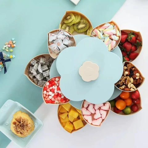 Magic Dry Fruit Box Double Layer For Serving Blue Magic Dry Fruit Box Double Layer For Serving Blue