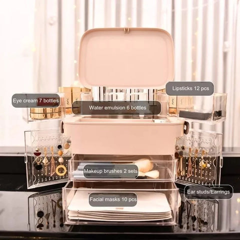 Large Capacity Jewelry Rack Cosmetic Organizer Skincare Lipstick Cosmetic Storage Box Large Capacity Jewelry Rack Cosmetic Organizer Skincare Lipstick Cosmetic Storage Box
