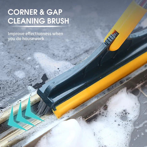 2 In 1 Floor Scrub Brush with Window Squeegee 120 Degrees Rotatable Long Handle 2 In 1 Floor Scrub Brush with Window Squeegee 120 Degrees Rotatable Long Handle