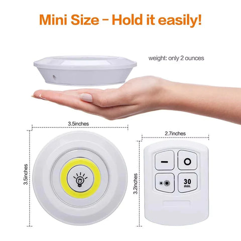 3 Pcs Wireless LED Lights Closet Lights with Remote Control 3 Pcs Wireless LED Lights Closet Lights with Remote Control