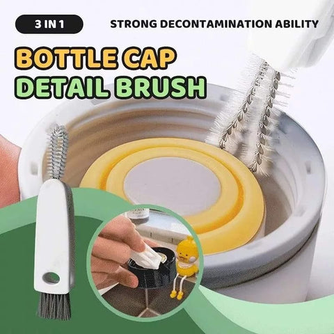 3 in 1 Bottle Lid Rubber Ring Groove Gap Cleaning Brush, Multifunctional Bottle Gap Cleaner 3 in 1 Bottle Lid Rubber Ring Groove Gap Cleaning Brush, Multifunctional Bottle Gap Cleaner