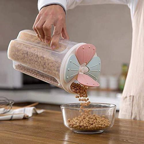 4 Grid Food Cereal Container Jar 2500Ml 4 Grid Food Cereal Container Jar 2500Ml