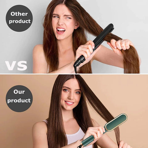 Electric Hair Straightener Brush Heated Comb Straight Electric Hair Straightener Brush Heated Comb Straight