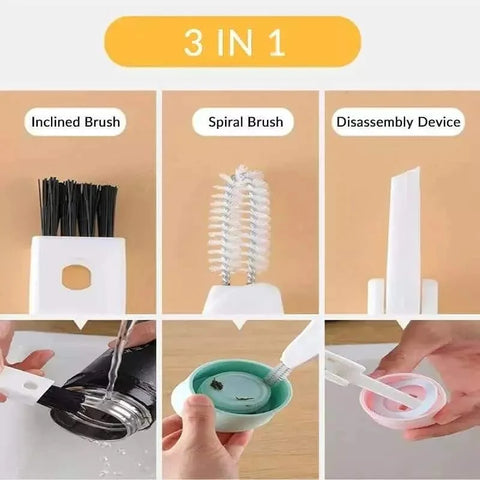 3 in 1 Bottle Lid Rubber Ring Groove Gap Cleaning Brush, Multifunctional Bottle Gap Cleaner 3 in 1 Bottle Lid Rubber Ring Groove Gap Cleaning Brush, Multifunctional Bottle Gap Cleaner