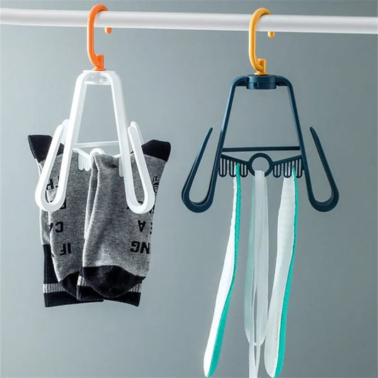 Rotating Shoe Drying Organizer Hanger with 4 Hooks