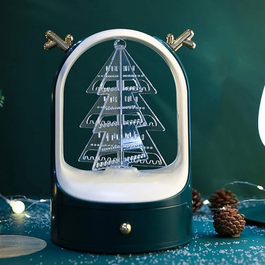 360° rotating Jewellery storage box Christmas tree shape storage box