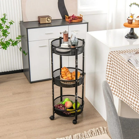 3 Tier Foldable Iron Storage Rack