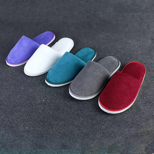 Soft Plush Cotton Cute Slippers Shoes Couple Unisex Non-Slip Floor Indoor Home Furry Slippers