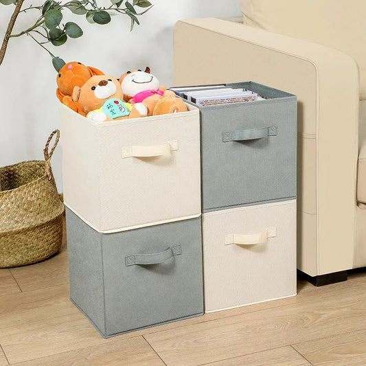 NON-WOVEN FABRIC FOLDING CUBE STORAGE DRAWER BOX