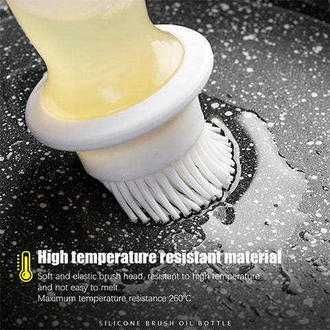 Extruded Silicone BBQ Oil Brush with Acrylic Bottle