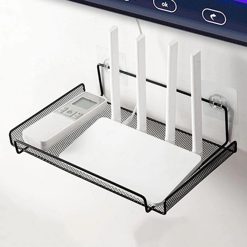 Wall Mounted Router Mesh Shelf – Household Utensils