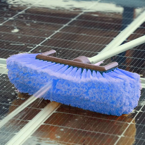 Telescopic Solar Panel Cleaning Brush with Water Switch